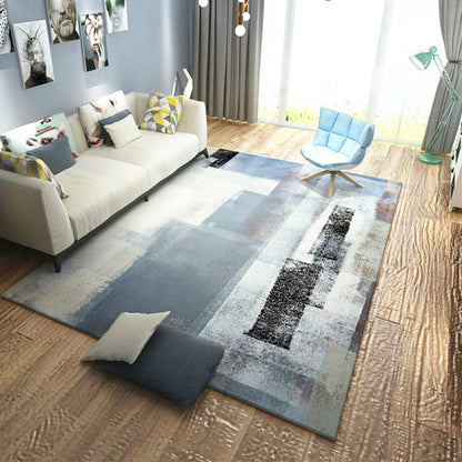 Unique Abstract Rug Modernism Rug Polyester Machine Washable Non-Slip Pet Friendly Carpet for Living Room Grey Clearhalo 'Area Rug' 'Rug' 1947834