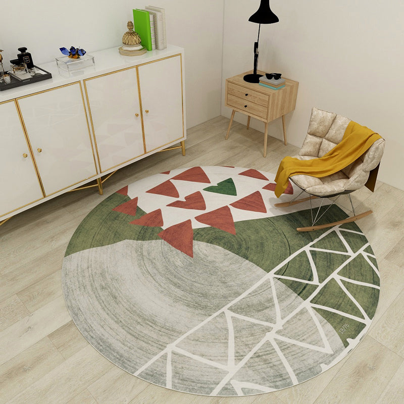 Creative Nordic Rug Multi Color Marble Geometric Shapes Rug Stain-Proof Pet Friendly Carpet for Living Room - view 3