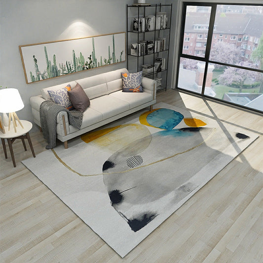 Pastel Watercolor Abstract Pattern Rug Synthetics Industrial Carpet Pet Friendly Area Rug for Home Decor