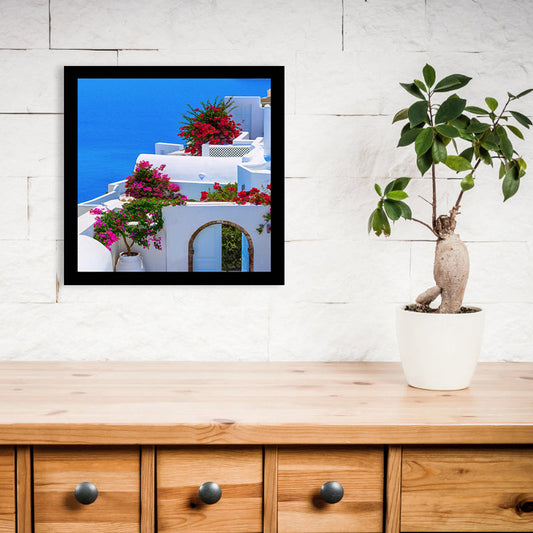 Light Color Architecture Art Print Landmark Global Inspired Textured Canvas for Sitting Room - Clearhalo - 'Arts' - 'Canvas Art' - 1956884
