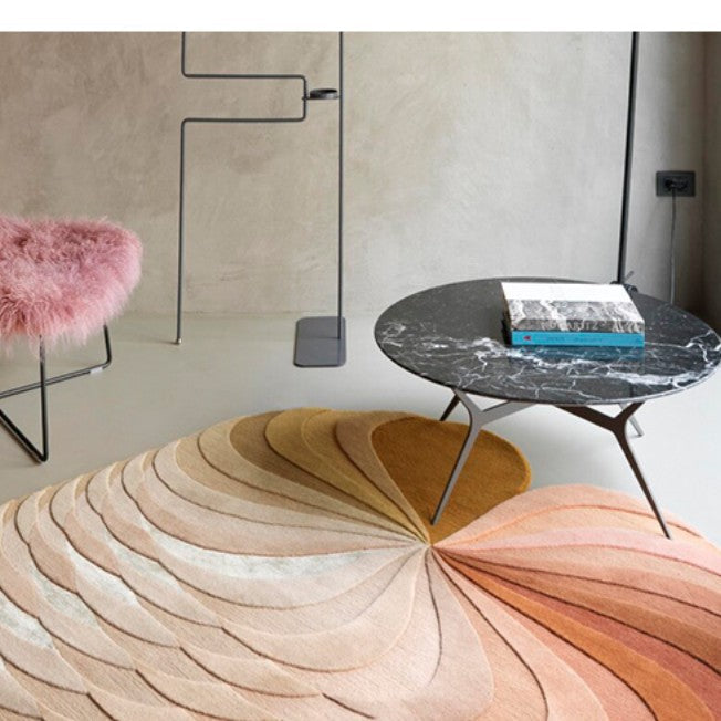 Feblilac Morandi Style Irregular Pattern Stacking Living Room Mat Carpet - view 3