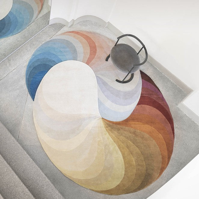 Feblilac Morandi Style Irregular Living Room Mat Carpet - view 2