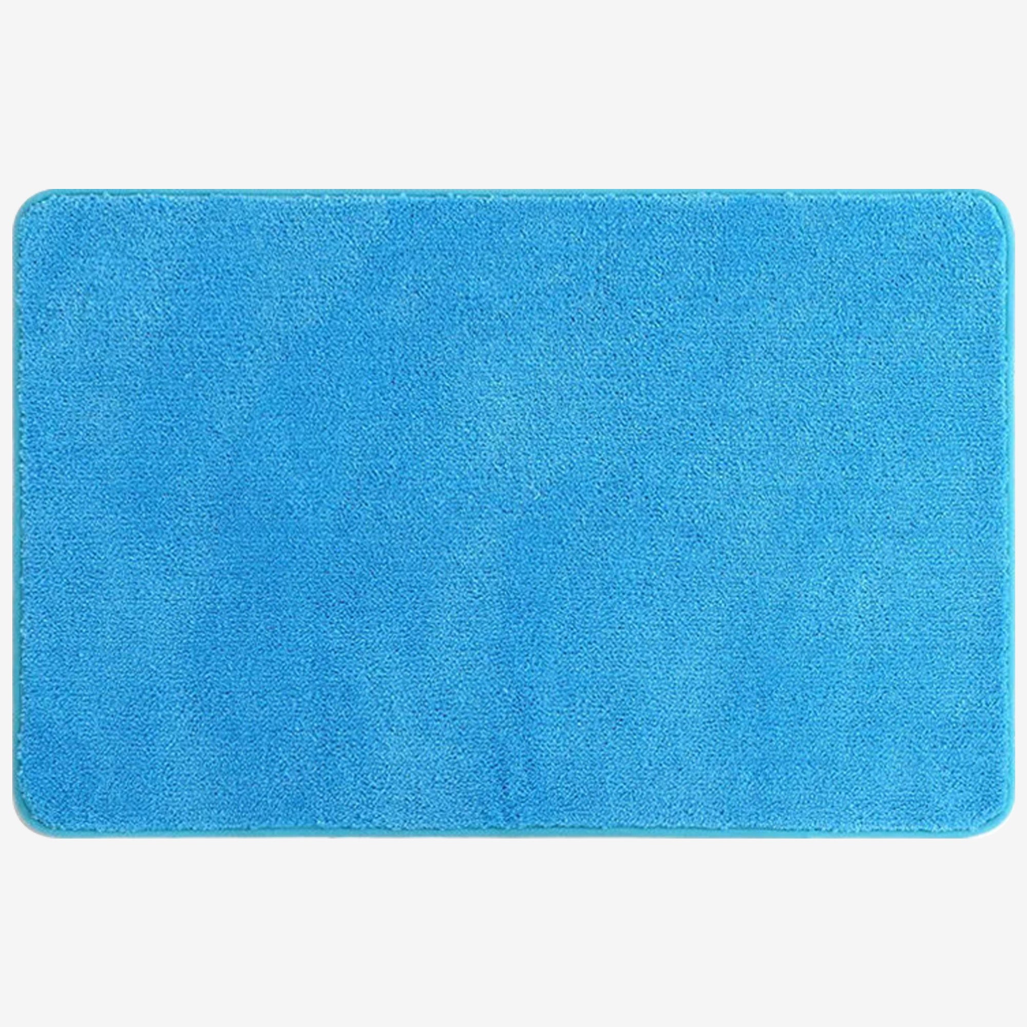 Blue Solid Tufted Bath Mat - Feblilac® Mat