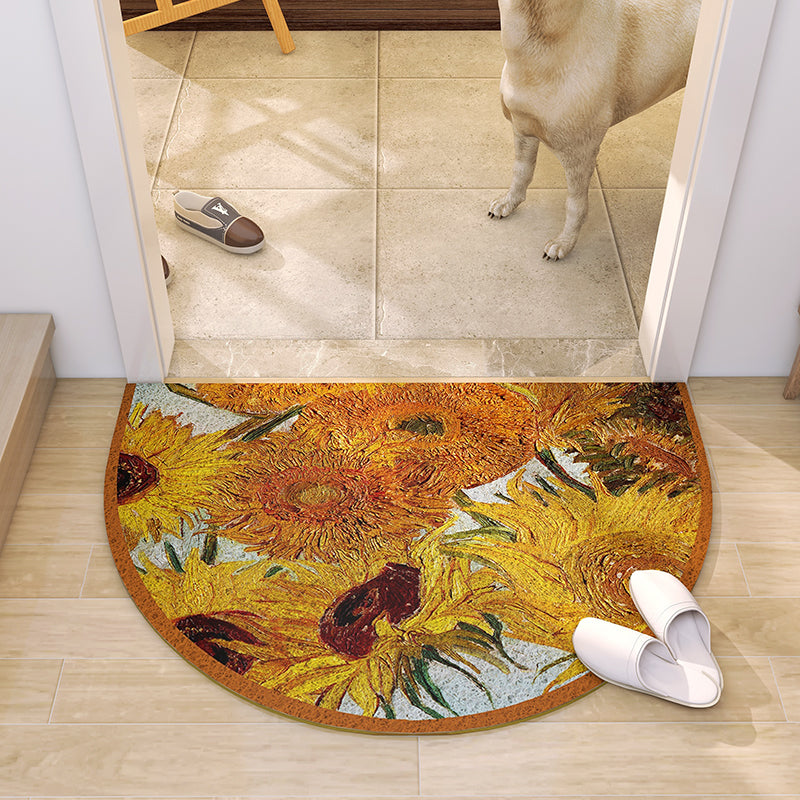 Feblilac Twelve Sunflowers In A Vase PVC Coil Door Mat, Sunflowers Rugs ...