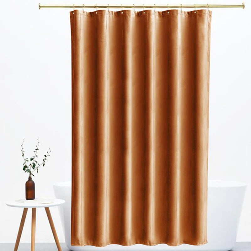 Feblilac Orange Velvet Shower Curtain for Bathroom - Feblilac® Mat