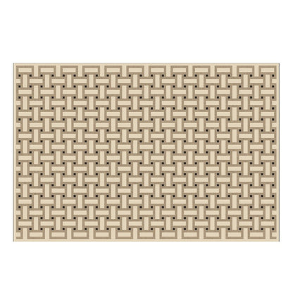 Feblilac Geometric patterns French Tile Wool Living Room Mat
