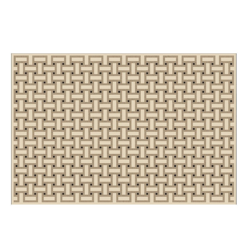Feblilac Geometric patterns French Tile Wool Living Room Mat - view 4