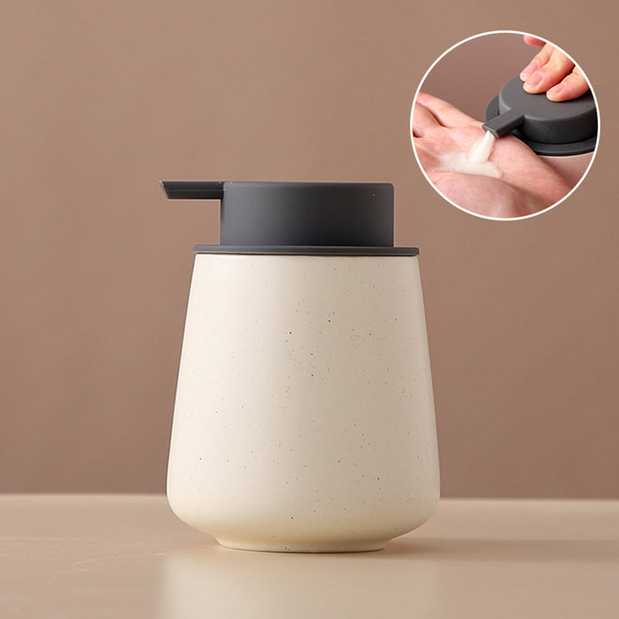 Ceramic Soap Dispenser, Foaming Pump Bathroom Bottle, Simple Design, Refillable Reusable Lotion Pump for Bathr