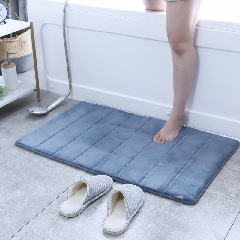 Feblilac Rectangular Solid Thickened Memory Foam Bath Mat - view 2