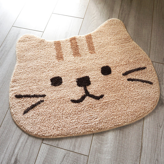 Cute Cartoon Cat Floor Mat, Soft Plush Bathroom Mat, Kitty Rug for Home Decor - Feblilac® Mat