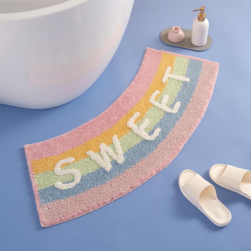 Febliac Sweet Rainbow Bath Mat, Cute Long Runner - Feblilac® Mat