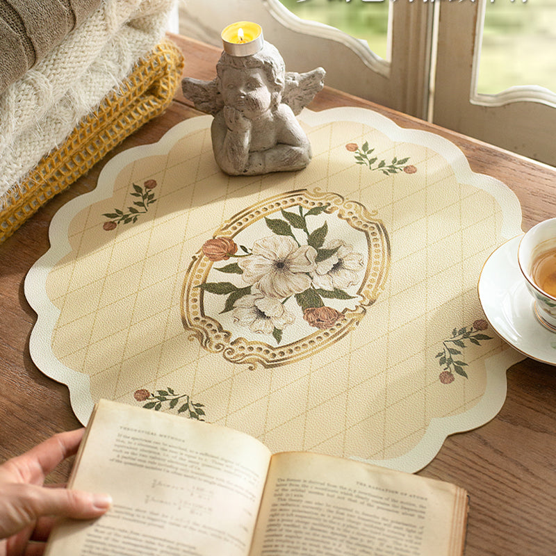 Duda Leather Lace Placemat Western Placemat Waterproof Heat Insulation Anti-scalding Dinner Plate Mat Bowl Mat - view 2
