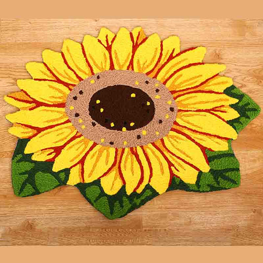 Feblilac Woven Acrylic Fibers Sunflower Door Mat - Feblilac® Mat