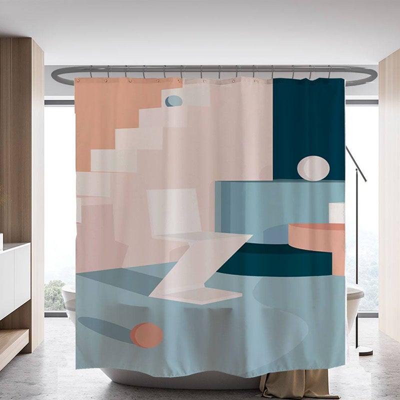 Modern Geometric Shower Curtain