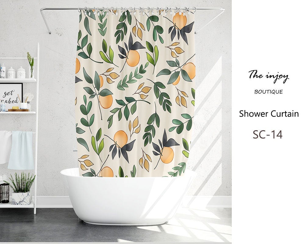 Orange Fruit Pattern Shower Curtain