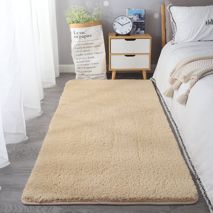 Feblilac Rectangular Solid Light Camel Thickened Tufted Bath Mat