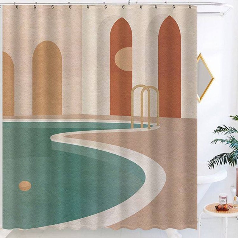 Swimming Pool Shower Curtain