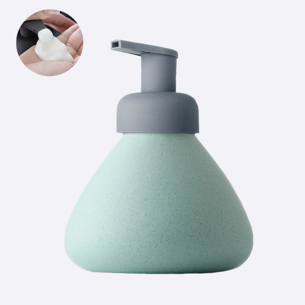 Mint Ceramic Soap Dispenser, Foaming Pump Bathroom Bottle, Simple Design, Refillable Reusable Lotion Pump for Bathroom Kitchen, 480ml/16.28oz