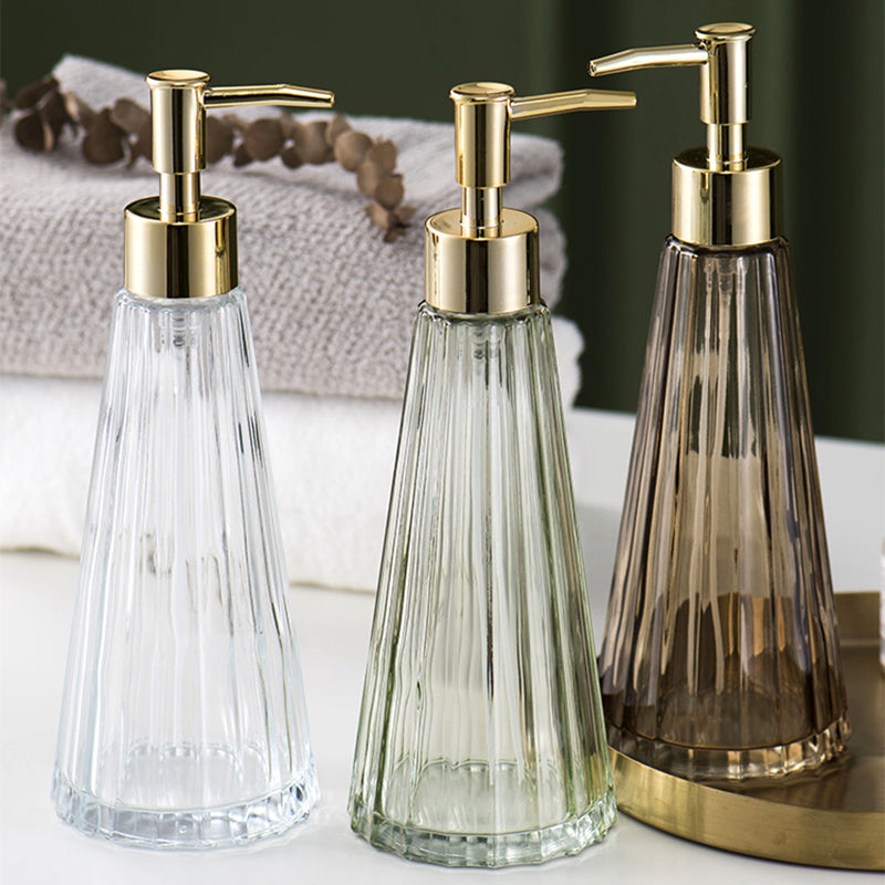 Nordic style light luxury umbrella glass lotion bottle household hand sanitizer bottle sub-bottling shower gel
