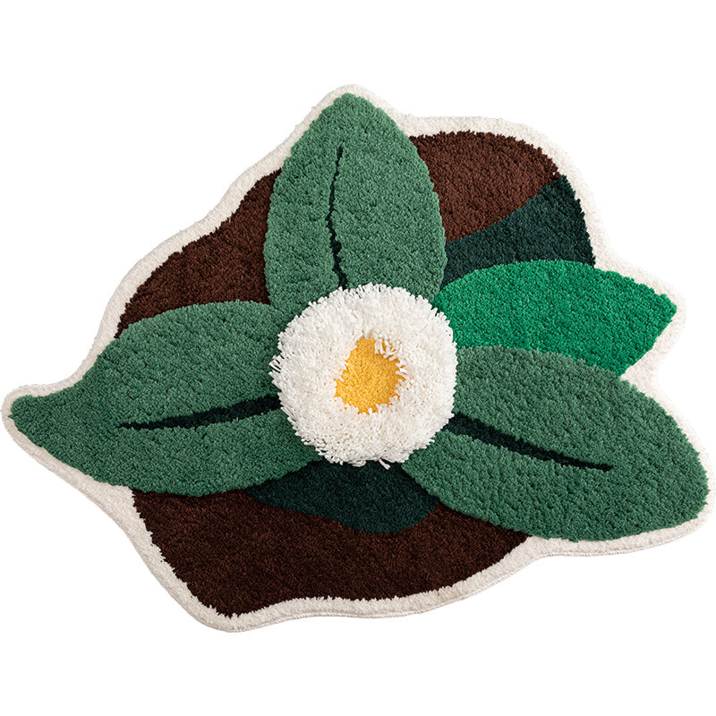 Feblilac Flower and Leaves Area Rug - Feblilac® Mat