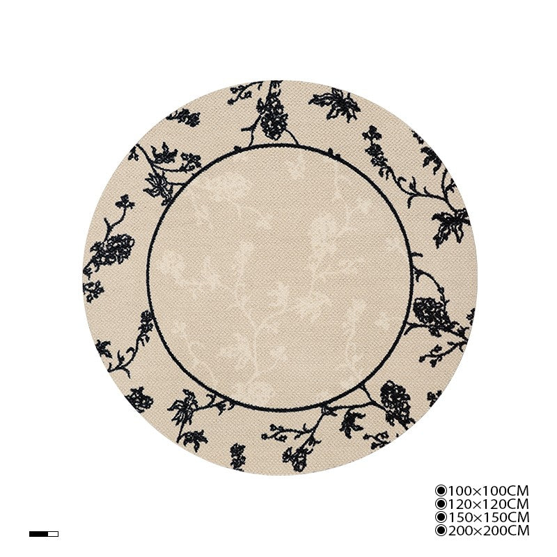 Feblilac Round Secret Garden Living Room Wool Carpet - view 4