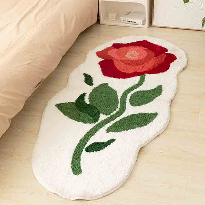 Red Rose Bedroom Runner Mat Mom‘s Day Gift - Feblilac® Mat