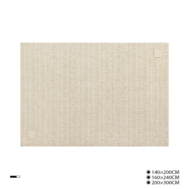 Feblilac Rectangular Simple Camel Living Room Wool Carpet - view 3