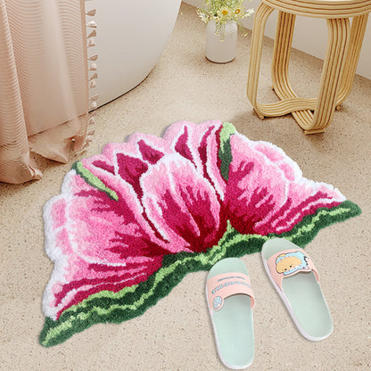 Feblilac Pink Tulip Tufted Bathmat