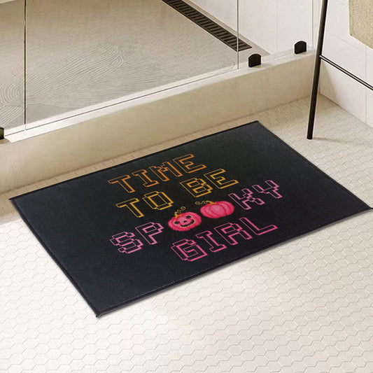 Halloween Slogan Graphic Bath Rug - Feblilac® Mat