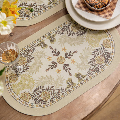 [Two] Floating Like a Dream Retro High-quality Placemat Western Food American Waterproof, Oil-proof, Wash-proof, Anti-scalding Heat Insulation Pad				 							        							Fresh and simple, the beauty of natural home