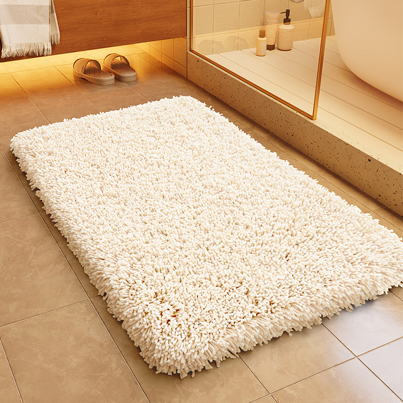 Feblilac Solid Long Plush Tufted Bath Mat