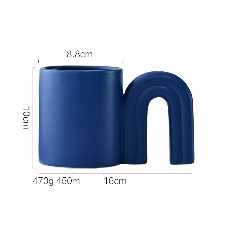 Nordic Style Ceramic Mug, Splashing Ink Style Cup - view 7