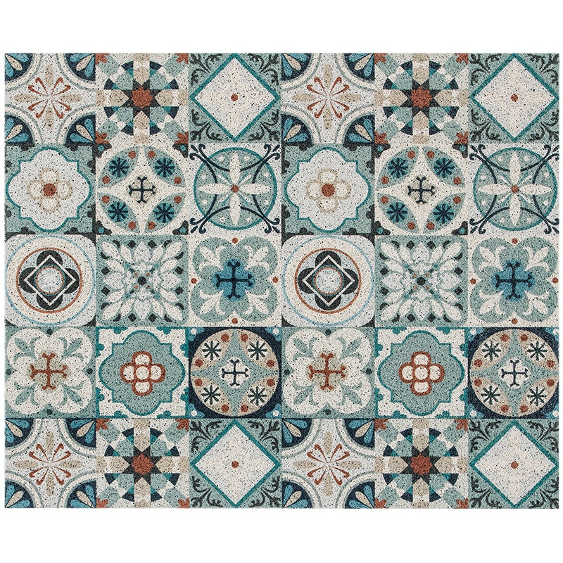 Blue Morroco Pattern PVC Entrance Door Mat