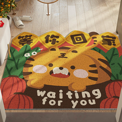 Cartoon Waiting for You PVC Entrance Door Mat