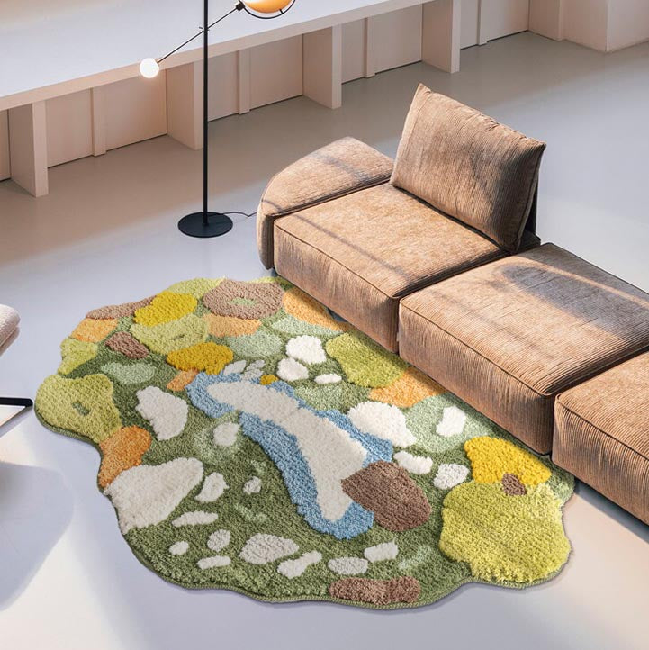 Feblilac 3D Magic Flower Garden Leaves Area Rug Carpet, 80cmX120cm - Feblilac® Mat