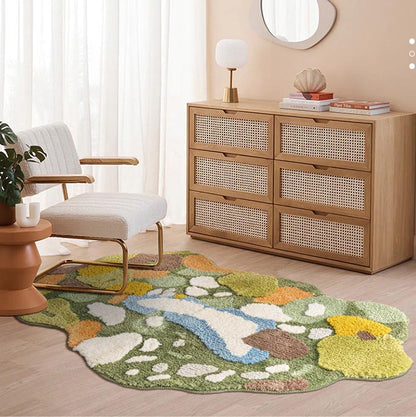 Feblilac 3D Magic Flower Garden Leaves Area Rug Carpet, 80cmX120cm - Feblilac® Mat