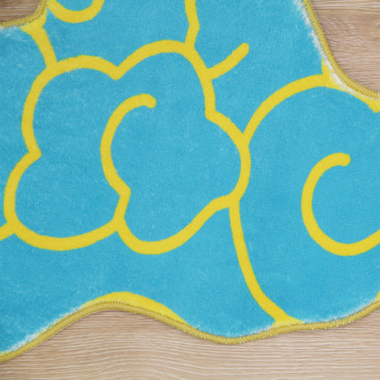 Yellow Blue Luck Cloud Bath Mat - Feblilac® Mat