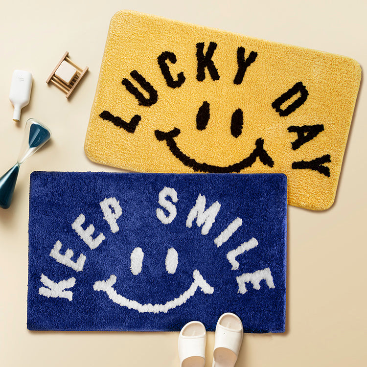 Semicircular Lucky Day Smile Bath Mat - Feblilac® Mat