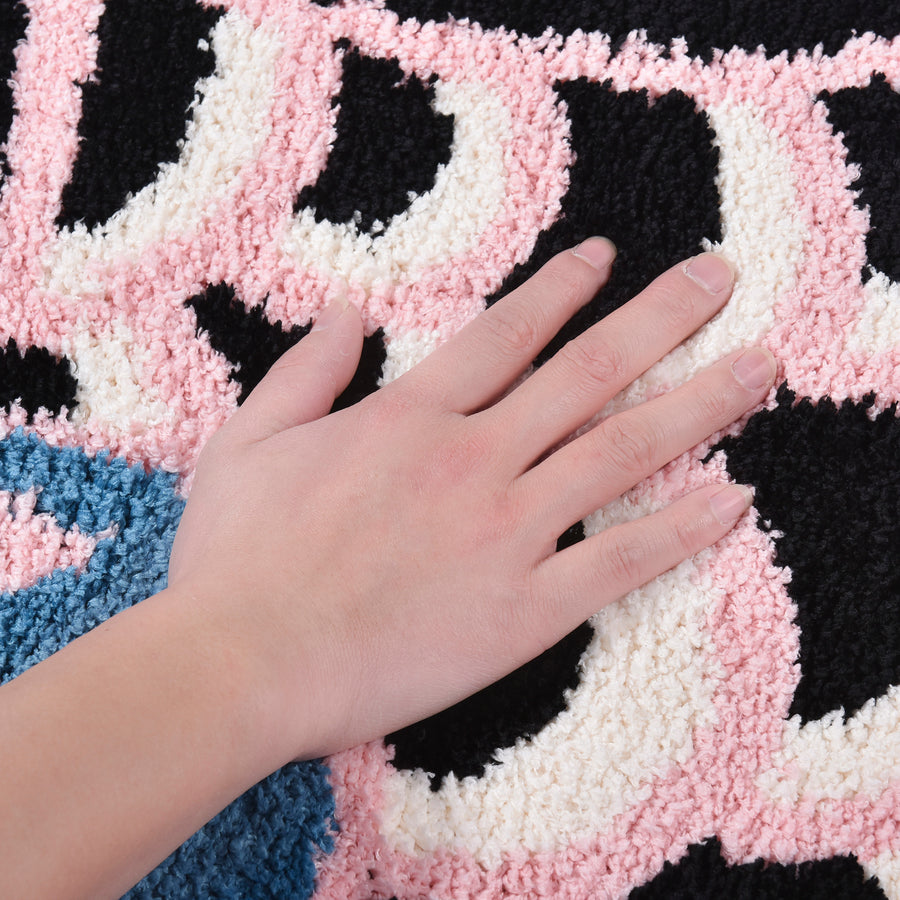 Feblilac Cute Black and Pink Koi Fish Bath Mat - Feblilac® Mat