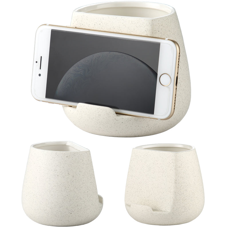 Solid Color Ceramic Mug, Toothbrush Cup, Cell Phone Holder, 1 Pcs
