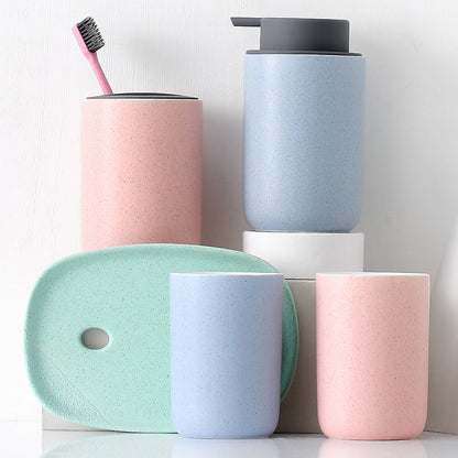 Pink and Blue Bathroom Dispenser Mug Set - view 2