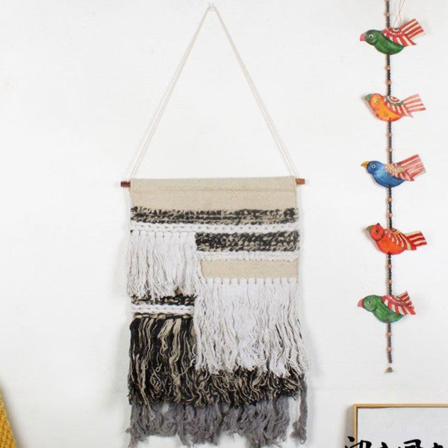 Feblilac Indian Style Tassel Tufted Tapestry - view 2