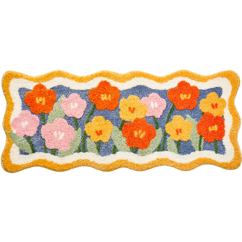 Feblilac Lovely Flowers Bedroom Runner Mat Mom‘s Day Gift - Feblilac® Mat