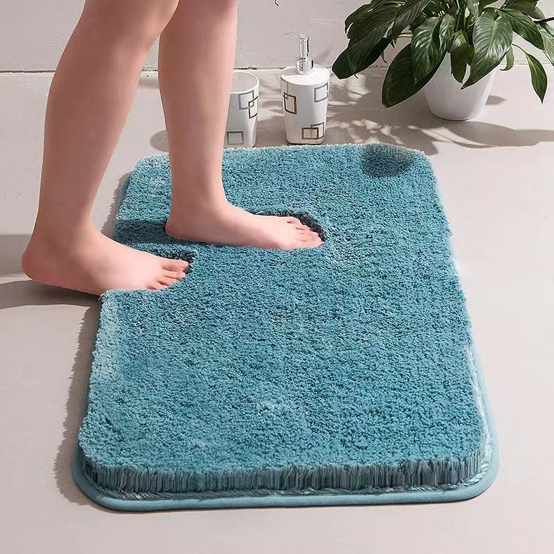 Feblilac Pure Solid Color Blue/Pink/Red/Brown/Grey/White Extra Long Thick Bathroom Mat Runner - Feblilac® Mat