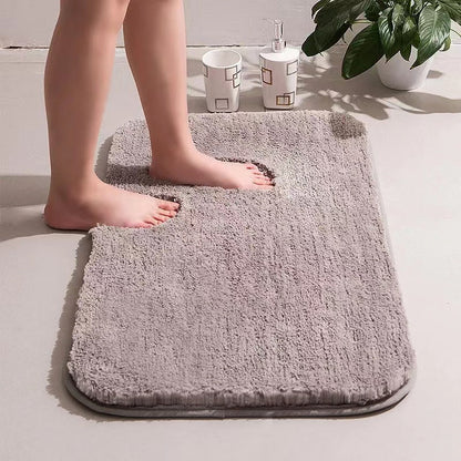 Feblilac Pure Solid Color Brown/Grey/White Extra Long Thick Bathroom Mat Runner