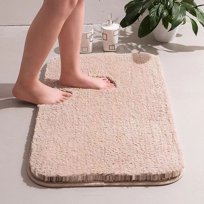 Feblilac Pure Solid Color Brown/Grey/White Extra Long Thick Bathroom Mat Runner