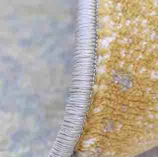 Feblilac Abstract Modern Concise Style Grey and Yellow Art Brush Bedroom Rug - Feblilac® Mat