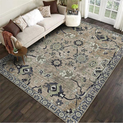 Persian Living Room Rug Multi Colored Geometric Carpet Polyester Pet Friendly Stain Resistant Anti-Slip Backing Rug with Braided Trim Grey Clearhalo 'Area Rug' 'Moroccan' 'Rugs' Rug' 2059235