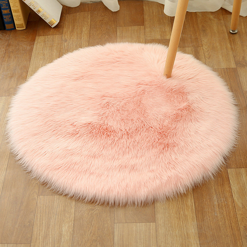 Comfort Girls Room Foot Rug Multicolor Plain Carpet Shag Pet Friendly Machine Washable Non-Slip Rug Pearl Pink Clearhalo 'Area Rug' 'Casual' 'Rugs' Rug' 2070550