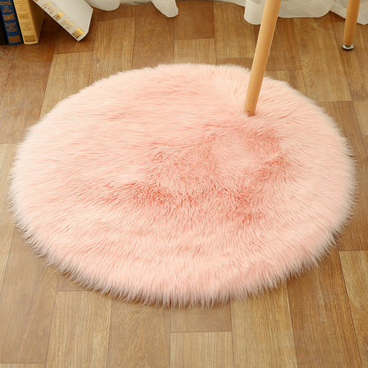 Comfort Girls Room Foot Rug Multicolor Plain Carpet Shag Pet Friendly Machine Washable Non-Slip Rug Pearl Pink Clearhalo 'Area Rug' 'Casual' 'Rugs' Rug' 2070550